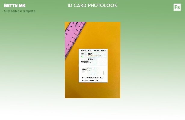 модерен стил Белгија Шаблон за фотографски изглед на лична карта